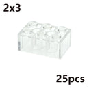 MOC Transparent Thick Building Blocks 1x1 1x2 2x2 2x4 Dots Clear Brick Figures Educational Creative Toy for Kid Compatible Brand