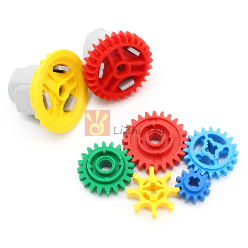 MOC Techncial Gear Tooth Parts Differential Housing 65413 65414 69761 69762 Kit Building Blocks Car Brick with Clutchs Toys