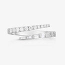 DPLAOPA 925 Sterling Silver Asymmetric CZ Zircon Adjustable Open Ring Women 2024 Simple Fine Party Mother's Day Gift Jewelry