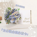 Romantic Flower 3D Pop-up Greeting Cards Best Wishes Birthday Wedding Anniversary Postcard Thanksgiving Xmas Gifts Cards