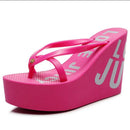 8cm 11cm Summer Wedges Flip Flops for Women Cloth Clip Toe Chunky Platform Slippers Woman Plus Size Light Non-slip Beach  Sandal
