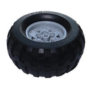 Car Truck Wheels Hub Bricks MOC Technical Tire Wheel Cross Hole Set Motorcycle Tyre & Rim Construction Building Blocks