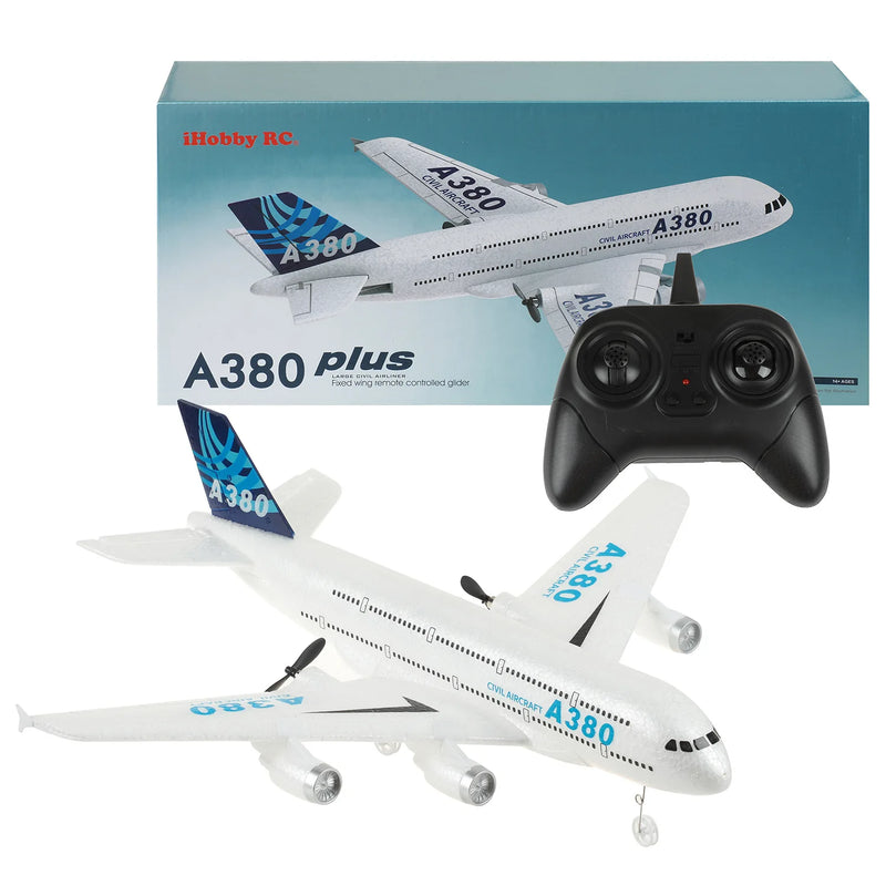 A380 Airplane Airbus RC Airplane Foam Toys 2.4G Glide Fixed Wing RTF Plane Outdoor Toys Drone Modle Easy Fly Children Gift