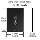 Super Slim Power Bank For iPhone 5MM Ultra Thin Charger , Portable Mini External Phone Battery Phone Power Backup In Wallet