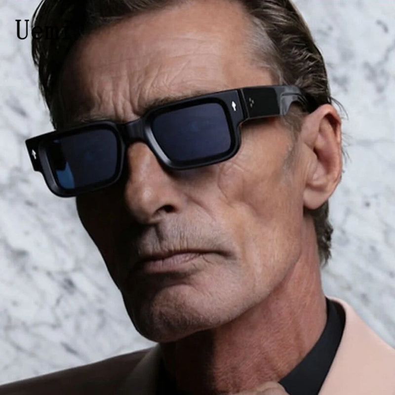 2024 New Retro Men Square Sunglasses For Women Vintage Luxury Rivet Designer Sun Glasses Fashion Arrow Shades UV400 Eyeglasses