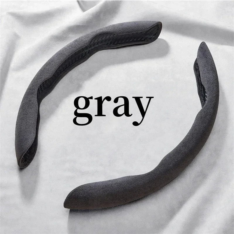 Suede Universal 38CM Car Steering Wheel Booster Cover Non-Slip Auto Interior Steer Protector Decoration Accessories