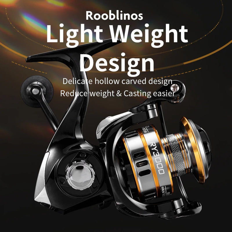 ROOBLINOS RY Spinning Reels Saltwater Freshwater Fishing Reel Ultralight Metal Frame Smooth And Tough High Speed Fishing Reels