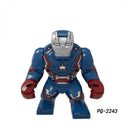 Marvel Action Figure Mini Block Adult Super Hero Series Iron Man Spider Man Assembled Block Children's Puzzle Toy Gift