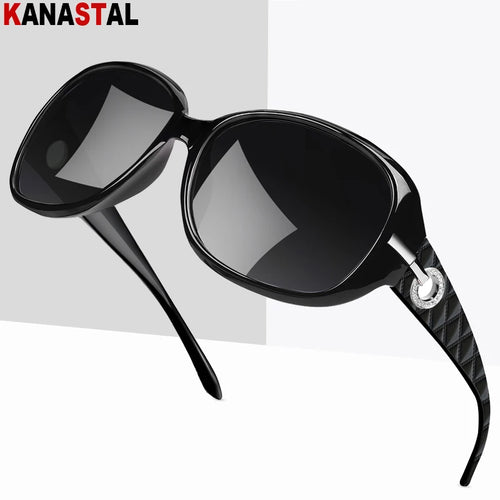 Damen Klassische Polarisierte UV400 Sonnenbrille Schmetterling Großes Gestell Brille Sonnenschutz Reise Party Brille Damen Diamant Elegant