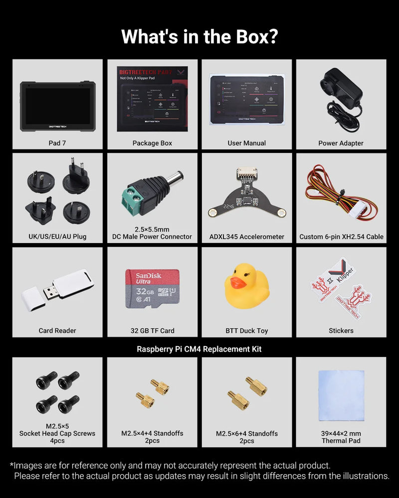 BIGTREETECH Pad 7 IPS Touch Screen Klipper 7.0 Inch 1024*600 Display with CB1 32GB TF Card for CM4 DIY Voron Ender 3 3D Printer