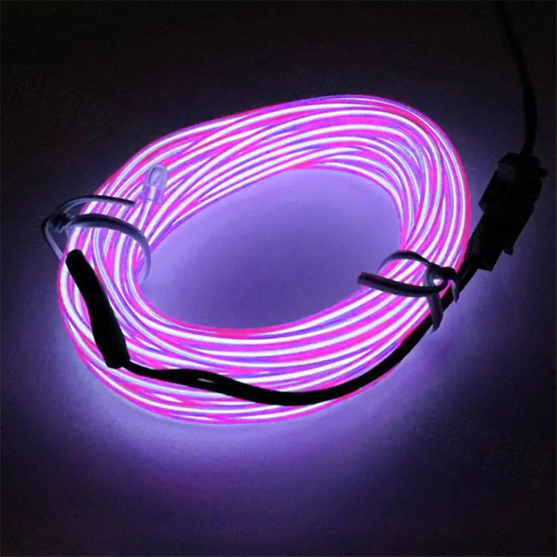 Car Interior Lighting LED Strip Lamp Decoration Garland Wire Tube Line Flexible Neon Light Atmosphere Backlight Car Accessories