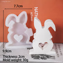 Love Rabit Silicone Candle Mold DIY Easter Heart Bunny Ornament Craft Gift Making Molds Soap Plaster Resin Home Decor Tools