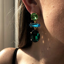 High Quality Geometric Crystal Long Waterdrop Earrings for Women Elegant Bride Wedding Ms Daily Jewelry Pendant Gift 2023 Trendy