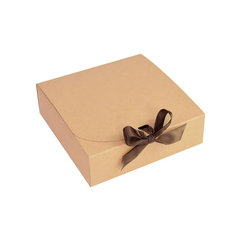 1Pc Black Paperboard Box DIY Wedding Gift Box for Guests Small Business 31/27/16cm Event Party Christmas Candy Packaging Boxes