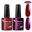 2pcs*7.5ml VENALISA Nail Gel Polish Glitter Gel Lacquer Base Nowipe Top Nail Art Salon Soak off Organic UV LED Nail Gel Varnish