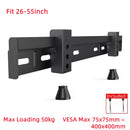 TV Wall Mount for 26-55 Inch TV up to 50kg, No Drill Low Profile TV Mount, Easy Install Wall Mount TV Bracket, Max VESA 400x400m
