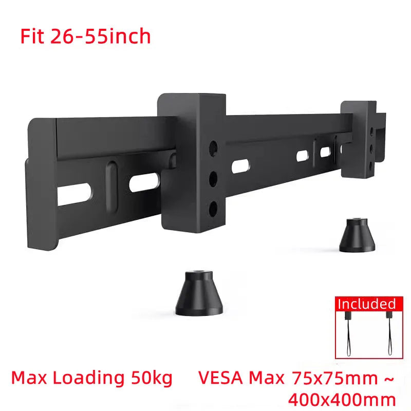TV Wall Mount for 26-55 Inch TV up to 50kg, No Drill Low Profile TV Mount, Easy Install Wall Mount TV Bracket, Max VESA 400x400m