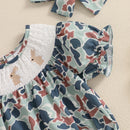 Toddler Girls Easter Outfits Bunny Embroidered Short Sleeve Rompers Round Neck Summer Jumpsuits Bodysuits for Infants