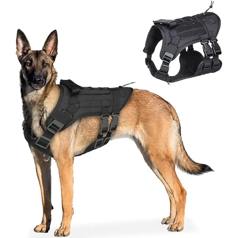 Tactical Dog Harness for Medium Large Dogs No Pull Adjustable Dog Vest for Training Hunting Walking Military Dog Harness