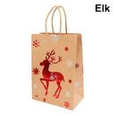 Christmas Kraft Paper Gift Bag Cartoon Santa Claus Snowman Candy Bags Packaging Pouches Party Home Decoration Supplies Wholesale