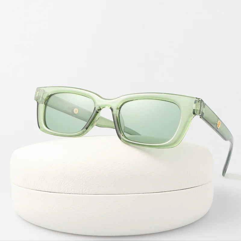 New Square Sunglasses Man Brand Designer Vintage Sun Glasses Male Fashion Multicolor Mirror Small Frame Travel Oculos De Sol