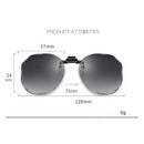 Women Sunglasses Clip-on Polarized Optical Glasses Clip Diamond Cut Mirror Eyeglasses Anti-UV Driving Sunglasses 2023 Trendy