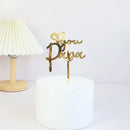 New Dad's Happy Birthday Cake Topper Golden Beer Super Dad High-grade Acrylic Father's Day Party Cake Toppers Dessert Decoration