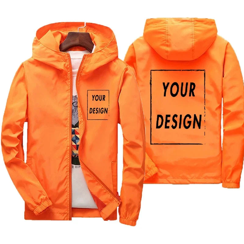 Custom Brand Logo Autumn Jacket Men Waterproof Warm Windbreaker Casual Clothing Big Size 7Xl Men Green Black Red Jacket Outdoor