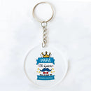 Funny Spanish Printed Key Keychain Transparent Circle Key Chain Acrylic Keyring Festive Birthday Father's Day Best Gift for Dad