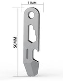 8 IN 1 MINI TC4 Titanium Alloy Crowbar Bottle Opener Graduated scale Hexagon Wrench EDC Outdoor Tools Multifunction Camping Gear