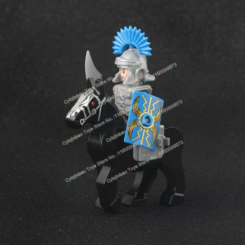 Medieval Knight Stormwind City Guard Reloaded Golden Horse Silver Horse Action Figures Building Blocks Accessories Toys DT8902