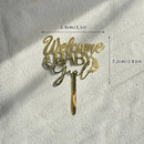 Acrylic Baby Cake Topper Weekend Decoration Welcome Baby Shower Supplies Party Decorations Gender Reveal Oh Baby Cake Decoration