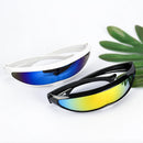 Futuristische schmale Zyklopen-Visier-Sonnenbrille Laser-Brille UV400 Persönlichkeit verspiegelte Gläser Kostüm-Brille