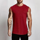 Herren ärmelloses Baumwoll-Trainingsshirt Bodybuilding Tank Top Fitness Sportbekleidung Herren Westen Muskel-Tanktops
