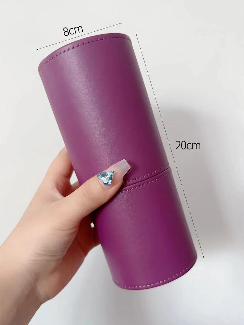 Makeup Brush Holder Large Capacity Make up Brush Case Organizer Cosmetic Cup Cylinder Storage Bag