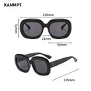 KAMMPT Women Sunglasses 2022 Trendy Vintage Round Female Shades Eyewear Fashion Popular Ins Simple Retro Sun Glasses for Lady
