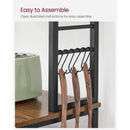 VASAGLE Kitchen Storage Rack, Coffee Bar, Baker s Rack, Total 6 Shelves and 6 Hooks, for Microwave, Steel Frame, 40 x 60 x 167cm