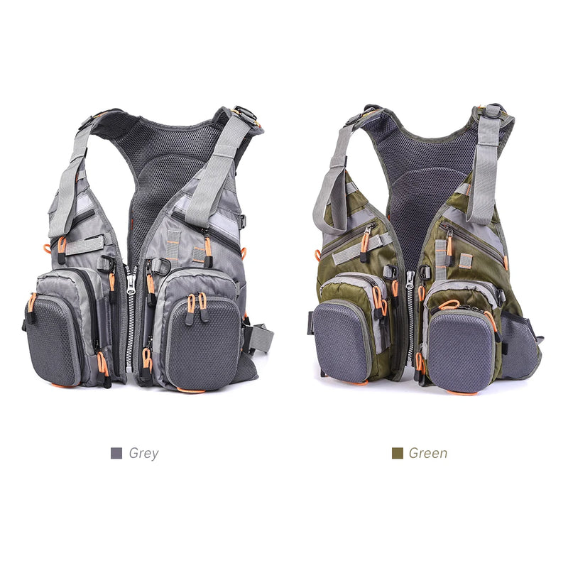 Mesh Fly Fishing Vest Multifunction Breathable Backpack Fishing Vest Fast Drying Lure Reel Fishing Gear Vests