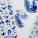 1PCS 5D Cartoon Kuromi Hello Kitty Nail Stickers Sanrio Animation Nail Art Decoration Sanrio Cute Melody Embossed Stickers