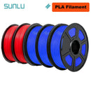 SUNLU 5KG 3D Filament PLA/PLA PLUS/PETG/ABS Filamnet 1.75mm 5Roll 1KG Neatly Wound 3D Printer Filament for 3D Printer