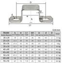 304 Stainless Steel Thickened Square Rectangle M-shaped U-shaped Horseback Tube Saddle Clip Buckle Throat Hoop Ohm Tube Card