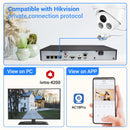 Hikvision Compatible Black Color Dome POE IP Camera 8MP Security CCTV Camera 1080P IR 30m H.265 P2P Plug&play Security IPC