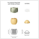 Nicole Bunny-Topped Easter Egg Candle Jar Silicone Molds for Concrete Handmade Jesmonite Easter Candle Vessel Making Mould