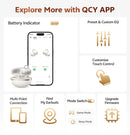 QCY Crossky C50 Clip On Earbuds Open Ear Wireless Bluetooth 6.0 Headphones 35H Playtime Earphones Comfortable for Fitness IPX5