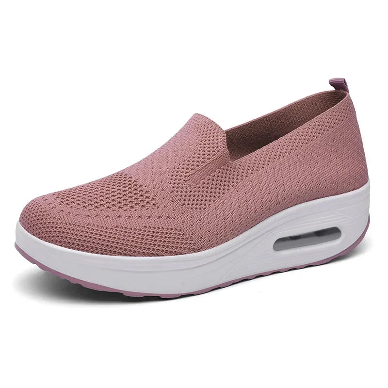 Tennis Female Orthopedic Sneakers Vulcanized Shoes for Women Mesh Breathable Platform Slip-On Ladies Loafer Zapatillas De Mujer