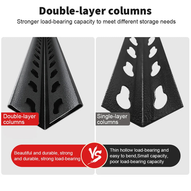 2/3/4 Tiers Metal Storage Rack Home Organization and Storage Heavy Duty Adjustable Shelf Boltless Storage Unit Display Rack