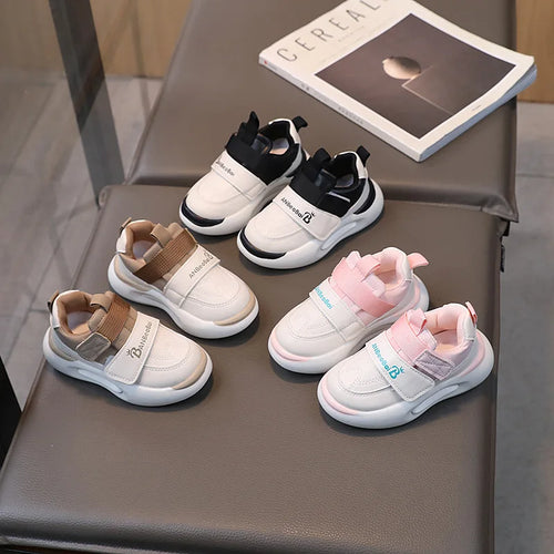Kids Sneakers For Boys Girls Casual Shoes Leather Waterproof Non-slip Running Shoes Sport Shoes Toddler Children Sneakers 21-30