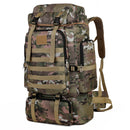 Large Capacity Hiking Backpack Outdoor Rucksack Canvas Trekking Camping Tactical Backpack for Outdoor Picnic Travel Sports