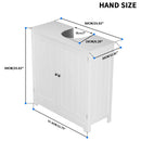 BRIEFNESS Washbasin storage cabinet White sink cabinet 2 door bathroom cabinet Adjustable shelves Base cabinet washbasin
