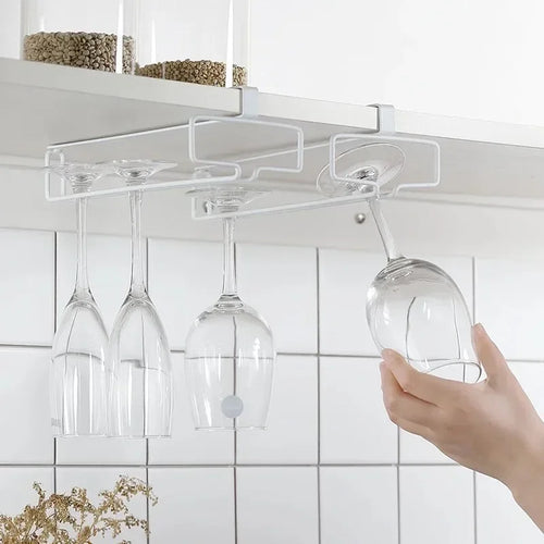 Weinglashalter Barkeeper Stielgläser-Hängeregal Unterschrank Stielgläser-Organizer Glasbecher Eisenregal Barwerkzeug-Aufbewahrung